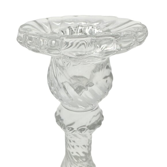 Two's Company Set of 2 Taper Candle Holders 8 inch Twisted Crystal EUC - Picture 2 of 7